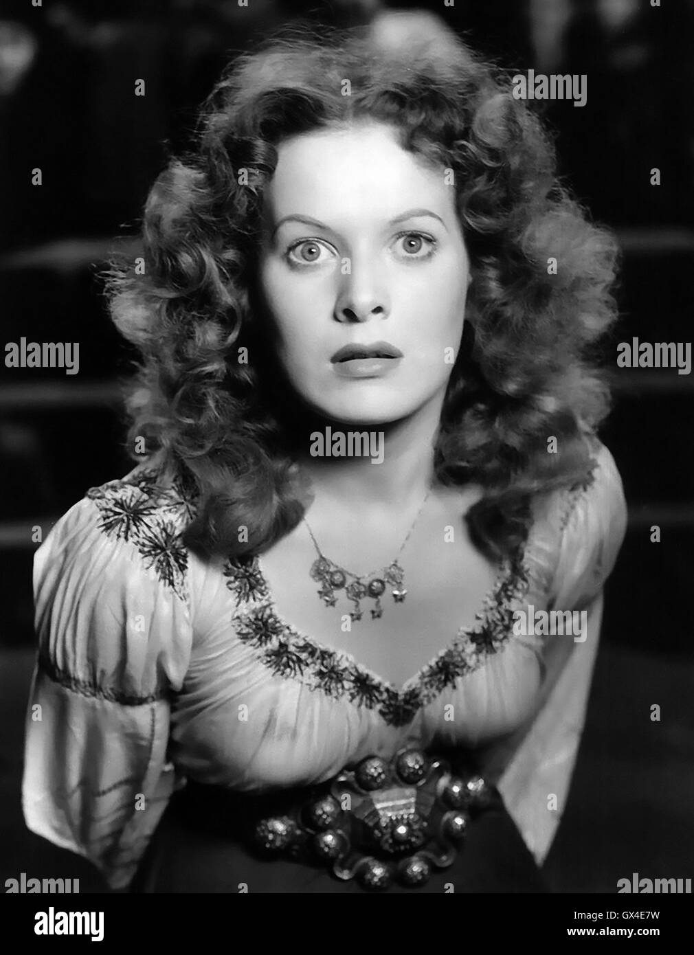 MAUREEN O'HARA (1920-2015) Irish American film actress as Esmeralda in the 1939 RKO film version of The Hunchback of Notre Dame Stock Photo