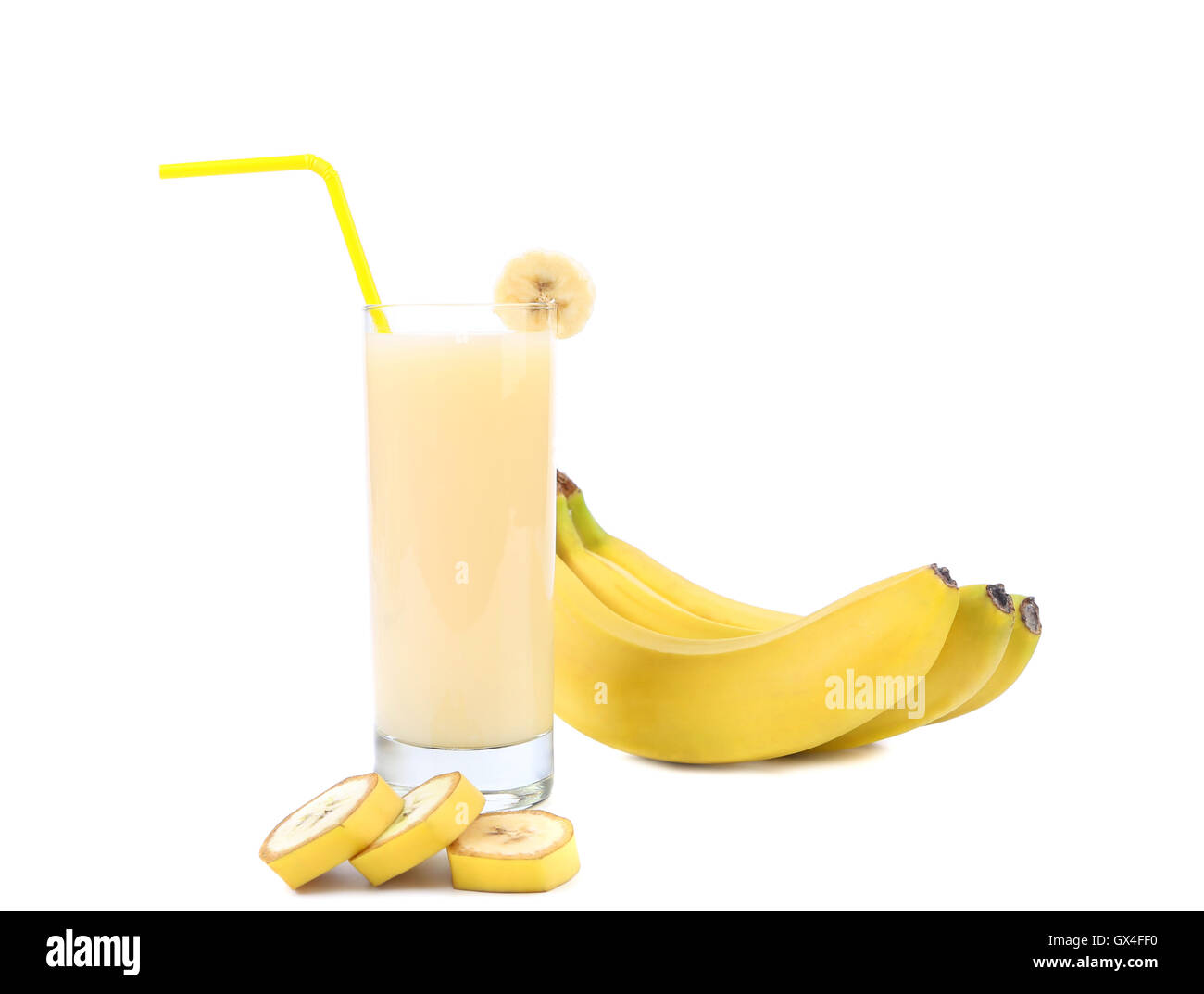Banana and juice Stock Photo Alamy