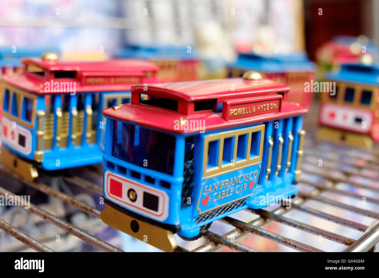 Souvenir cable car toy from San Francisco California USA Stock Photo
