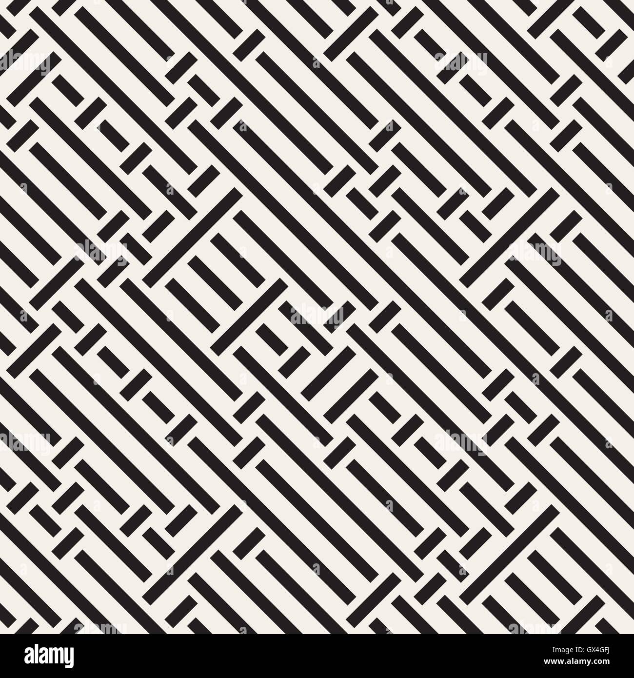Vector Seamless Black And White Irregular Diagonal Lines Pattern Stock ...