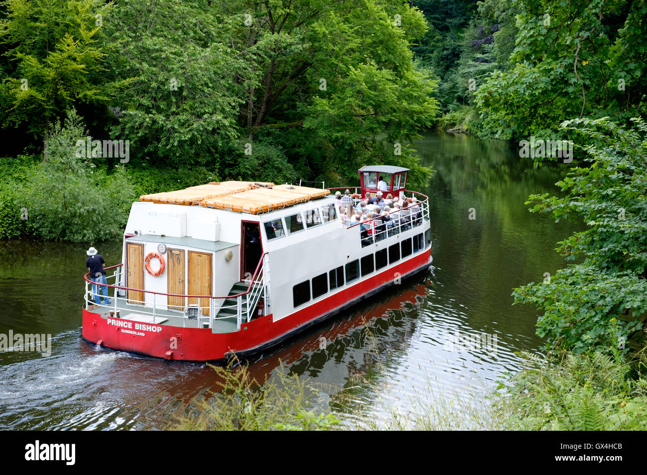 The Prince Bishop boat on the River Wear in Durham, England Stock Photo