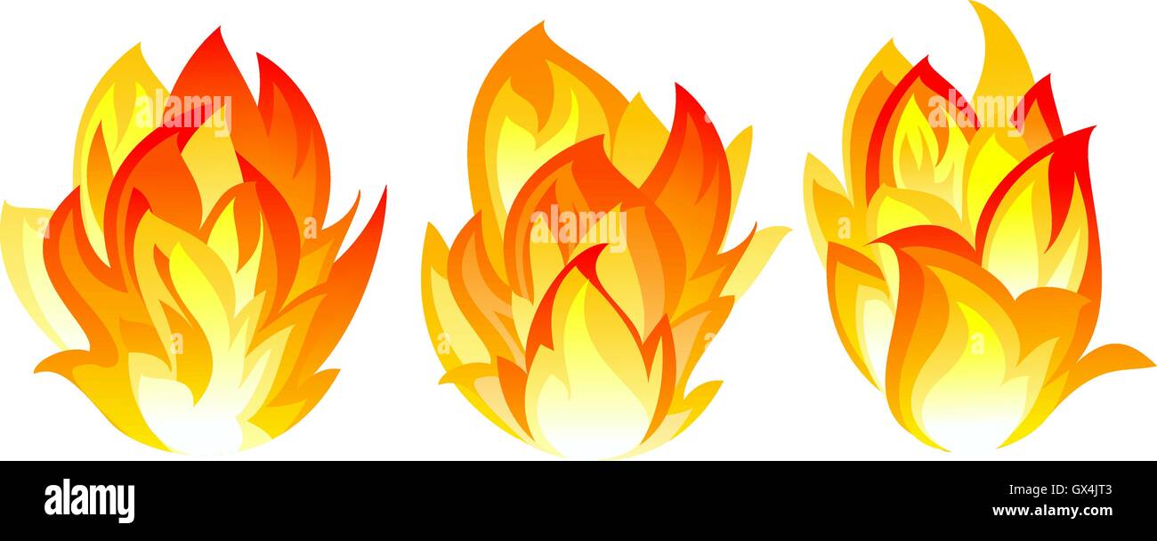 Three fire icon Stock Vector Image & Art - Alamy