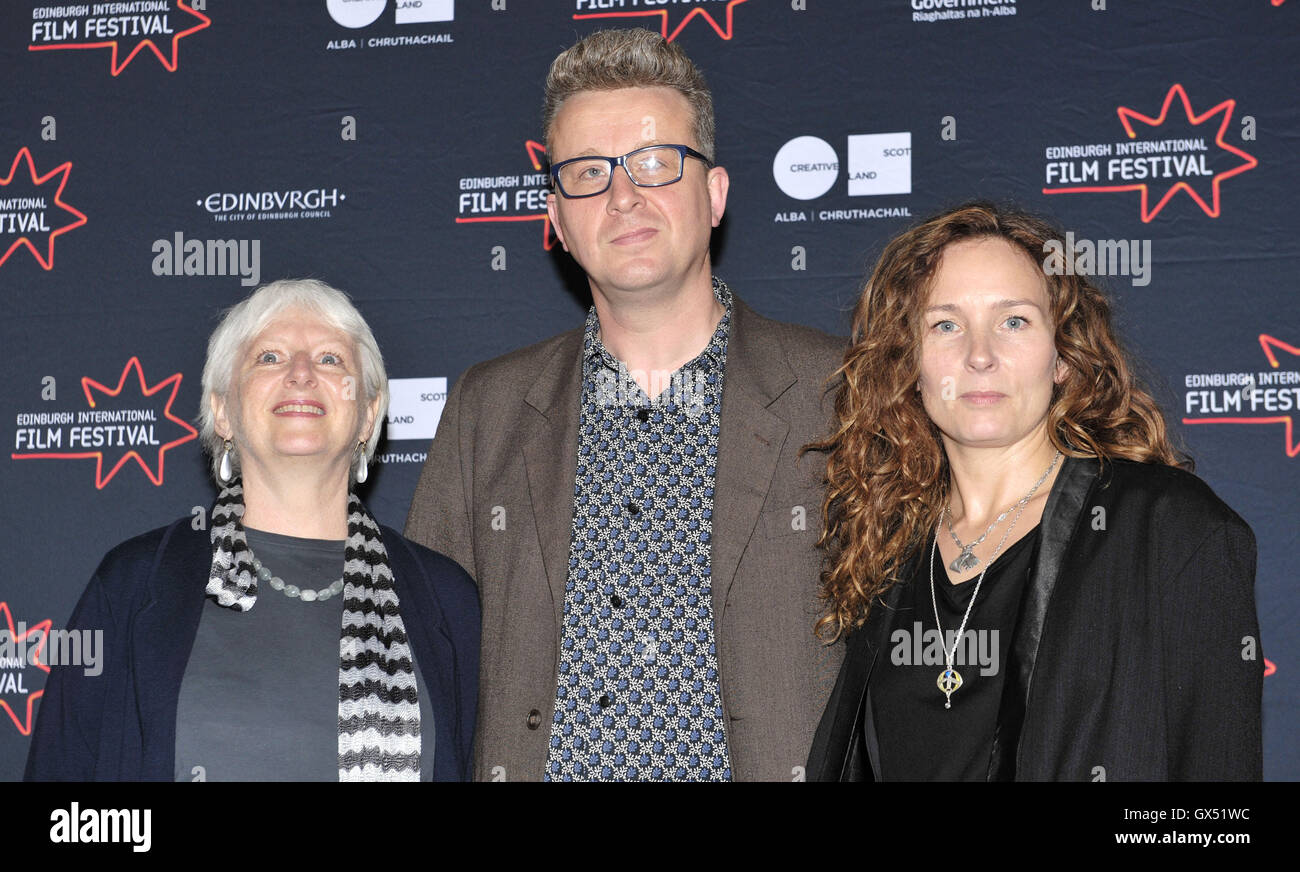 Members of the various Film Juries at a press photo call in the Apex Hotel, Grassmarket, Edinburgh  Featuring: Hilary Davis, Ashley Horner, Rebecca Mark-Lawson Where: Edinburgh, United Kingdom When: 17 Jun 2016 Stock Photo