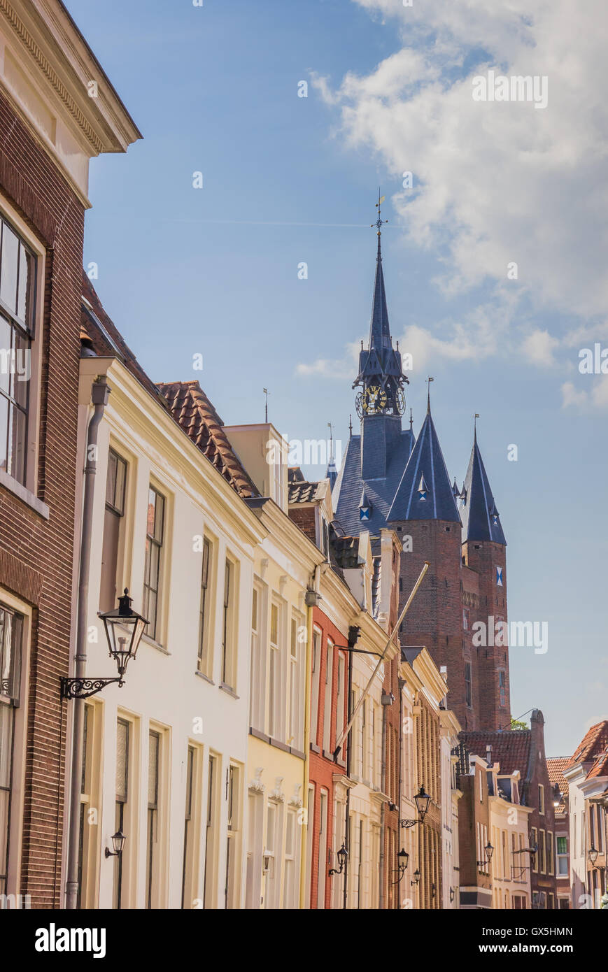 Old houses and the city gate in Zwolle, Holland Stock Photo Alamy