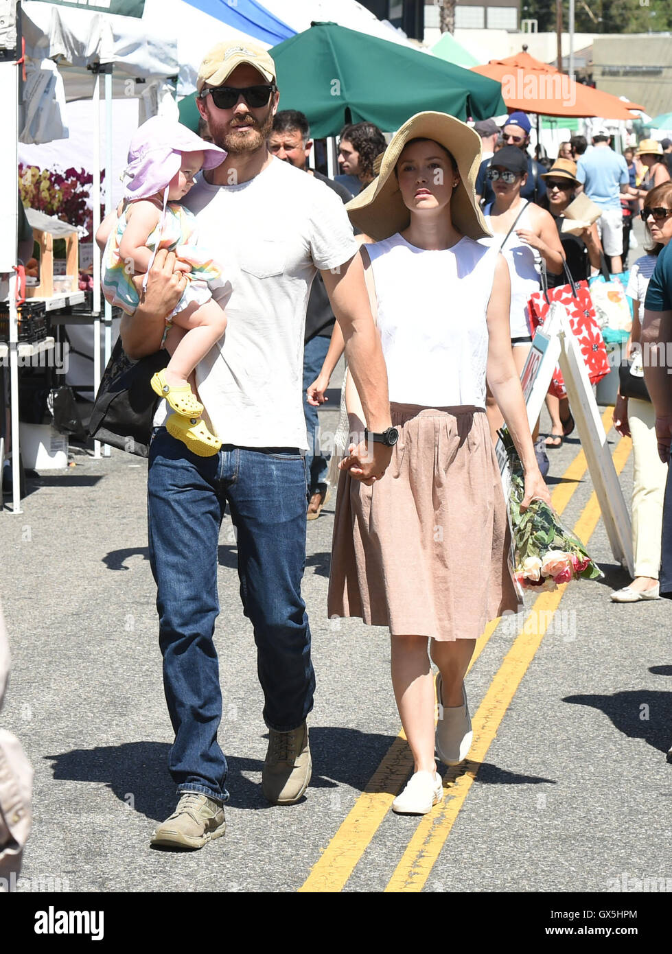Summer Glau and husband Val Morrison take their daughter Milena Jo