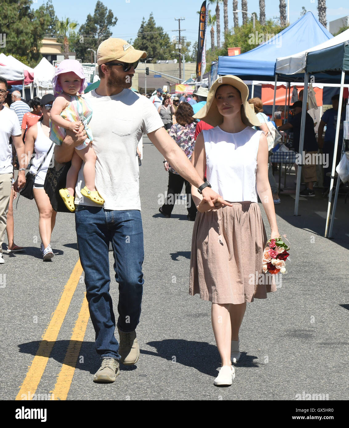 Summer Glau and husband Val Morrison take their daughter Milena Jo