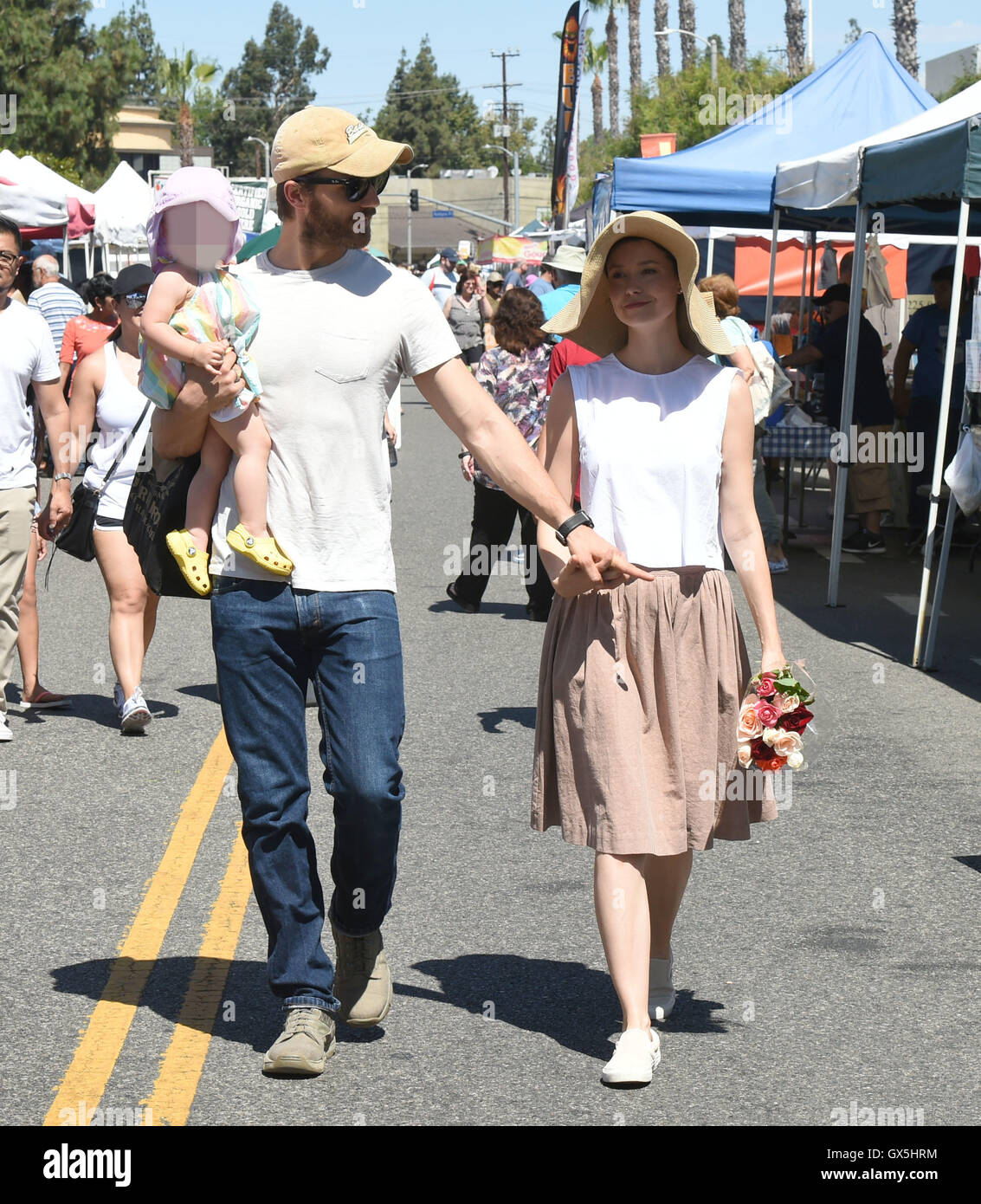 Summer Glau and husband Val Morrison take their daughter Milena Jo