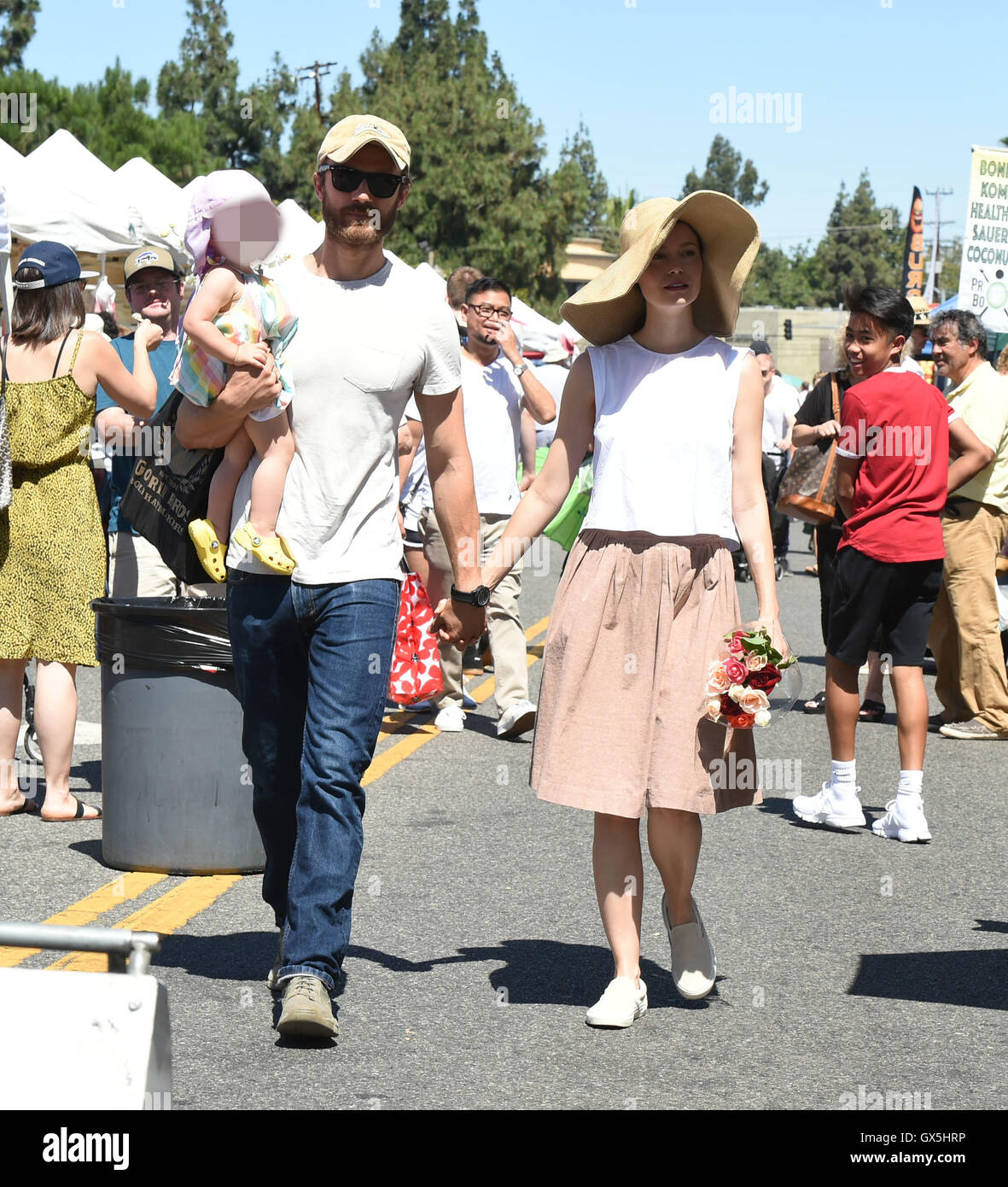 Summer Glau and husband Val Morrison take their daughter Milena Jo