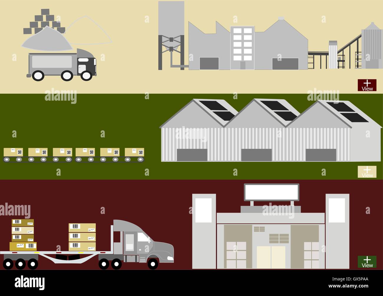 Supply chain management (SCM) Stock Vector