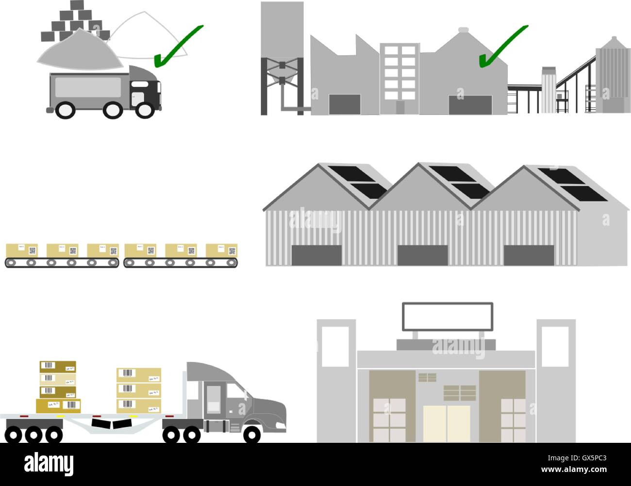 Raw materials inventory Stock Vector Images - Alamy