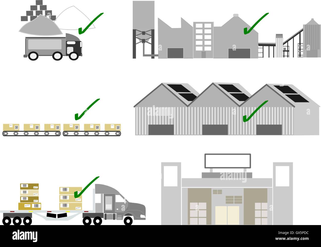 Supply chain management (SCM) Stock Vector