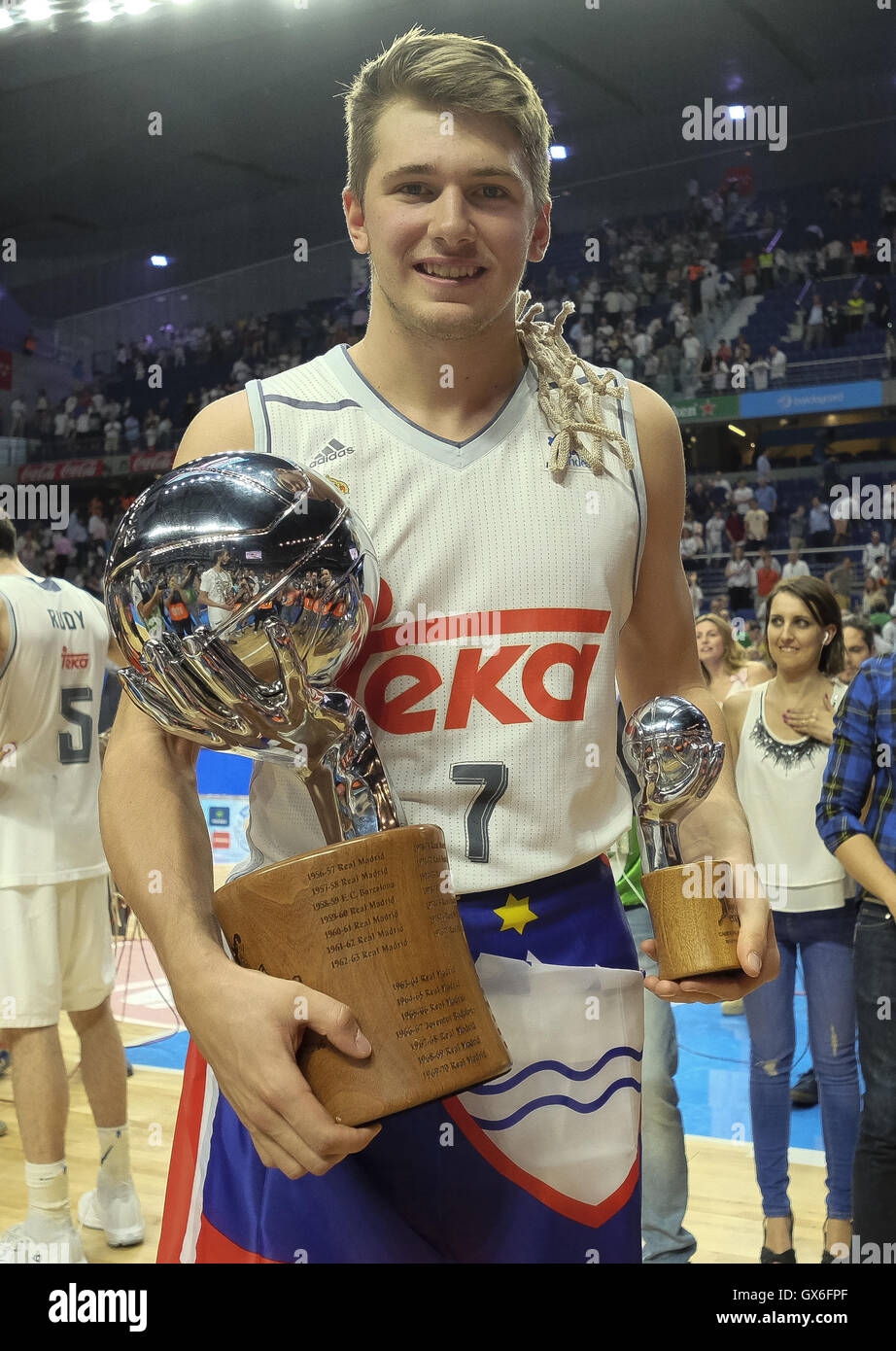 Real Madrid's Luka Doncic during the second ACB League playoff