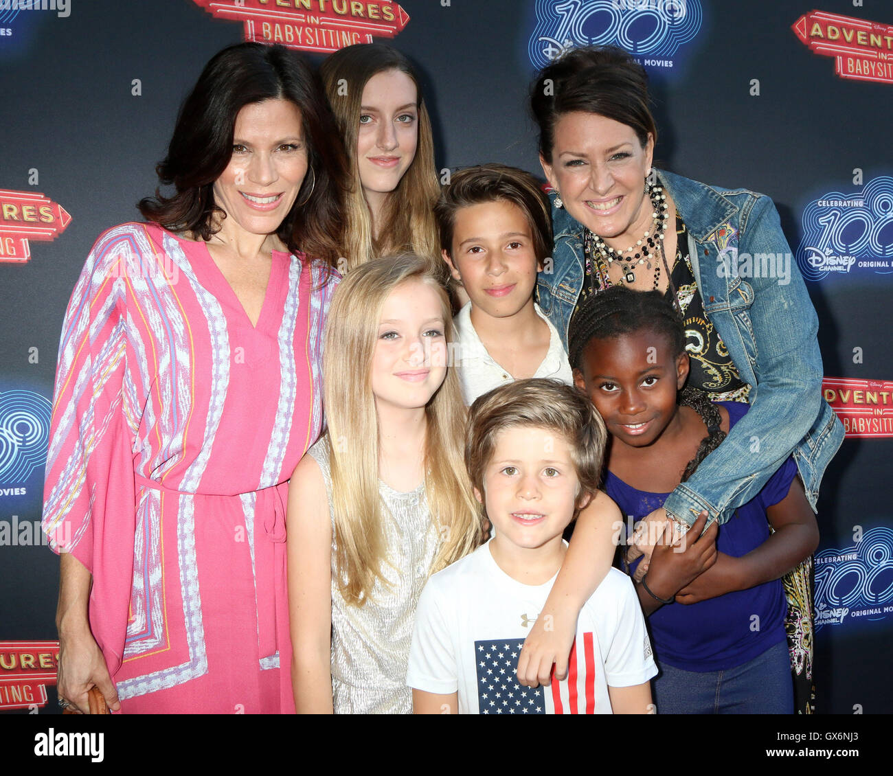 Premiere of 100th Disney Channel's Original Movie 'Adventures In Babysitting' and celebration of all DCOMS at Directors Guild Of America - Arrivals  Featuring: Tricia Leigh Fisher, True Harlow Fisher-Duddy, Skylar Grace Fisher-Duddy, Wylder Thames, Holden Stock Photo