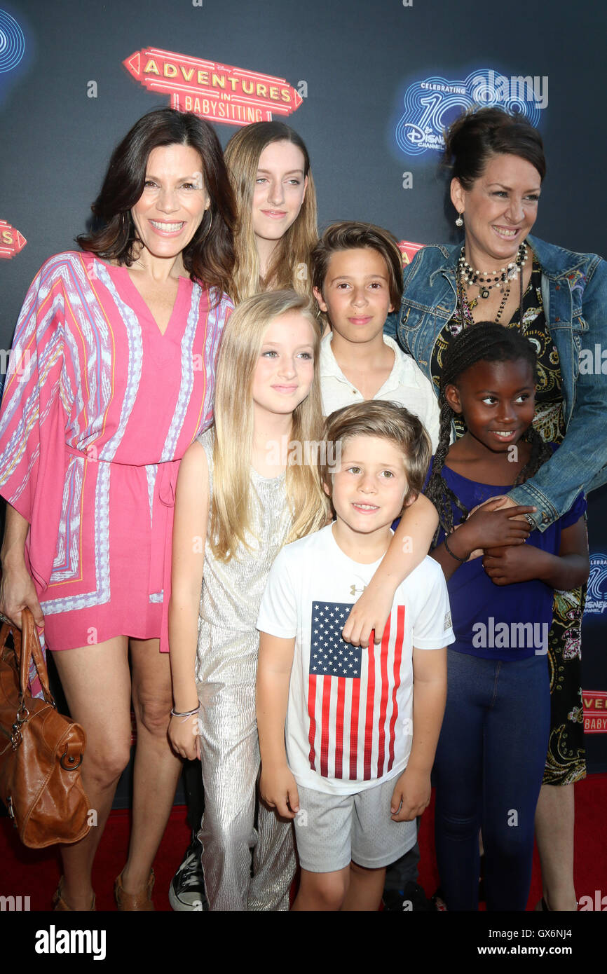 Premiere of 100th Disney Channel's Original Movie 'Adventures In Babysitting' and celebration of all DCOMS at Directors Guild Of America - Arrivals  Featuring: Tricia Leigh Fisher, True Harlow Fisher-Duddy, Skylar Grace Fisher-Duddy, Wylder Thames, Holden Stock Photo