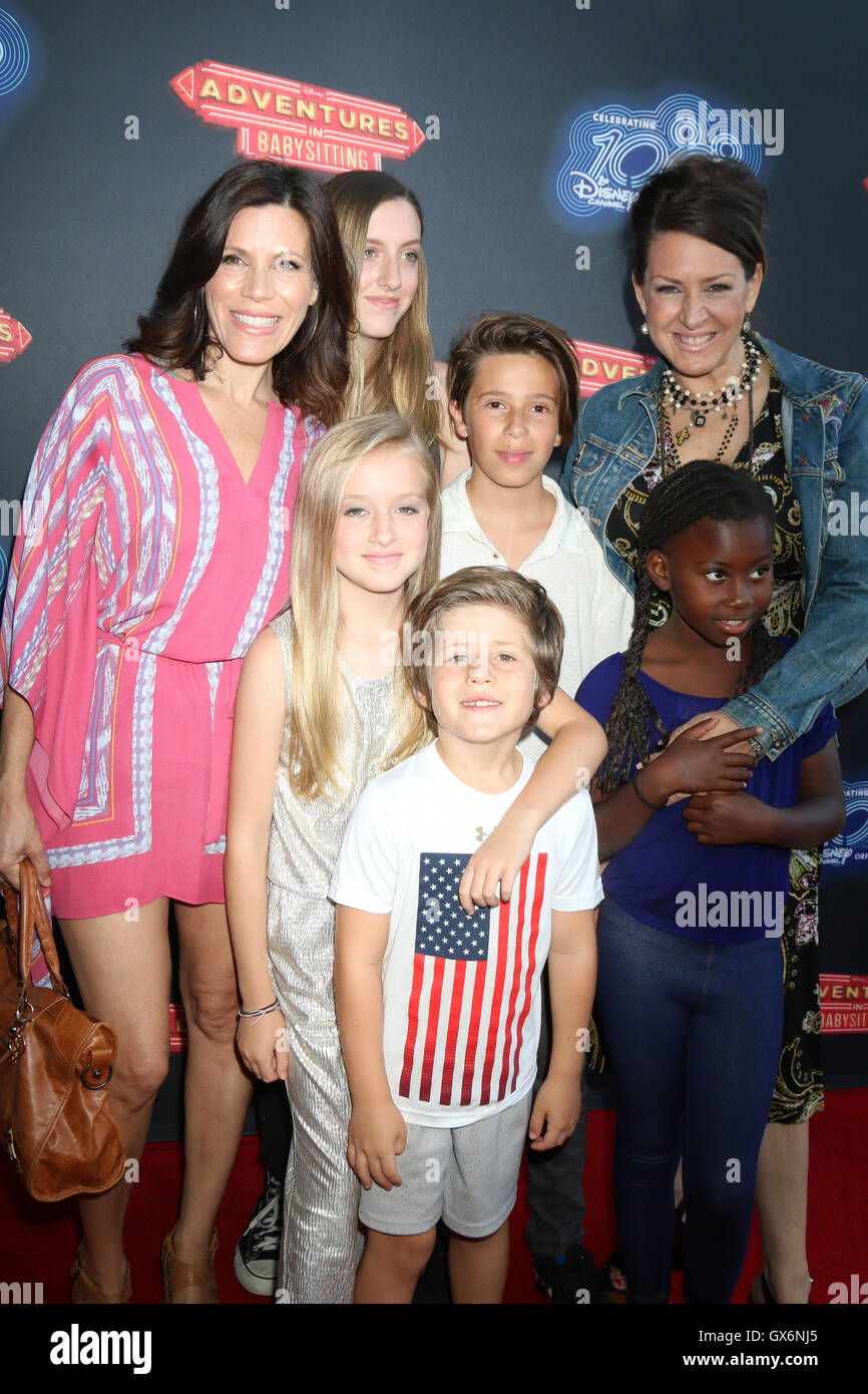 Premiere of 100th Disney Channel's Original Movie 'Adventures In Babysitting' and celebration of all DCOMS at Directors Guild Of America - Arrivals  Featuring: Tricia Leigh Fisher, True Harlow Fisher-Duddy, Skylar Grace Fisher-Duddy, Wylder Thames, Holden Stock Photo