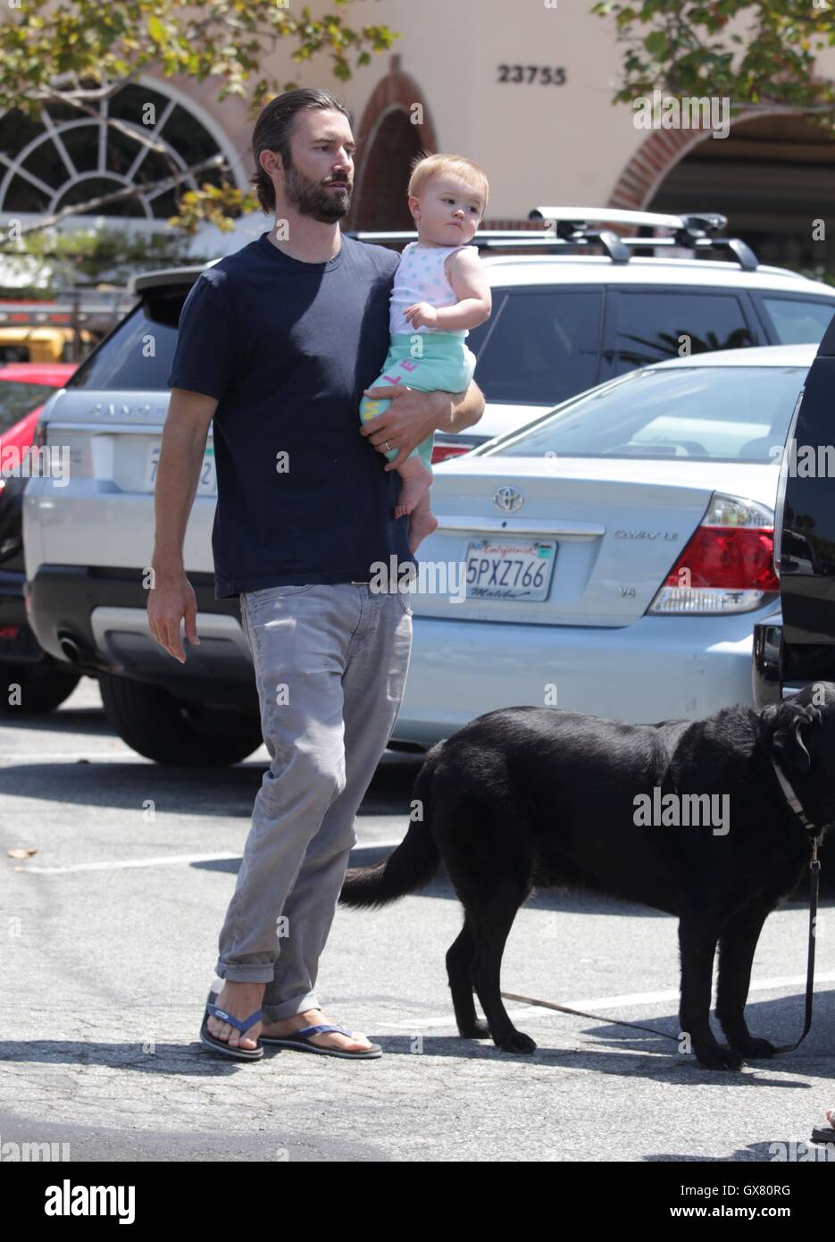 Brandon Jenner steps out with his little baby girl Eva James Jenner