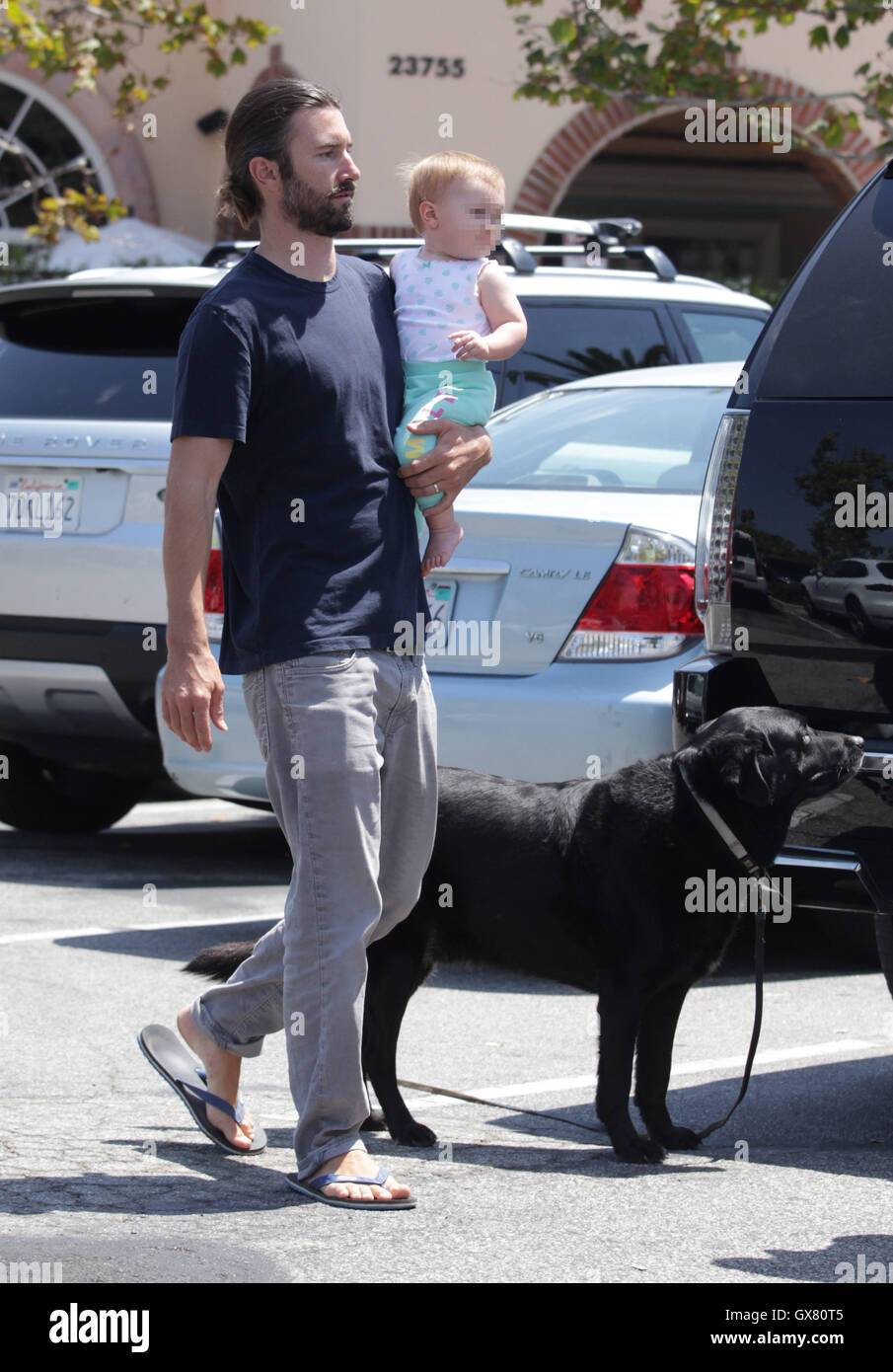 Brandon Jenner steps out with his little baby girl Eva James Jenner