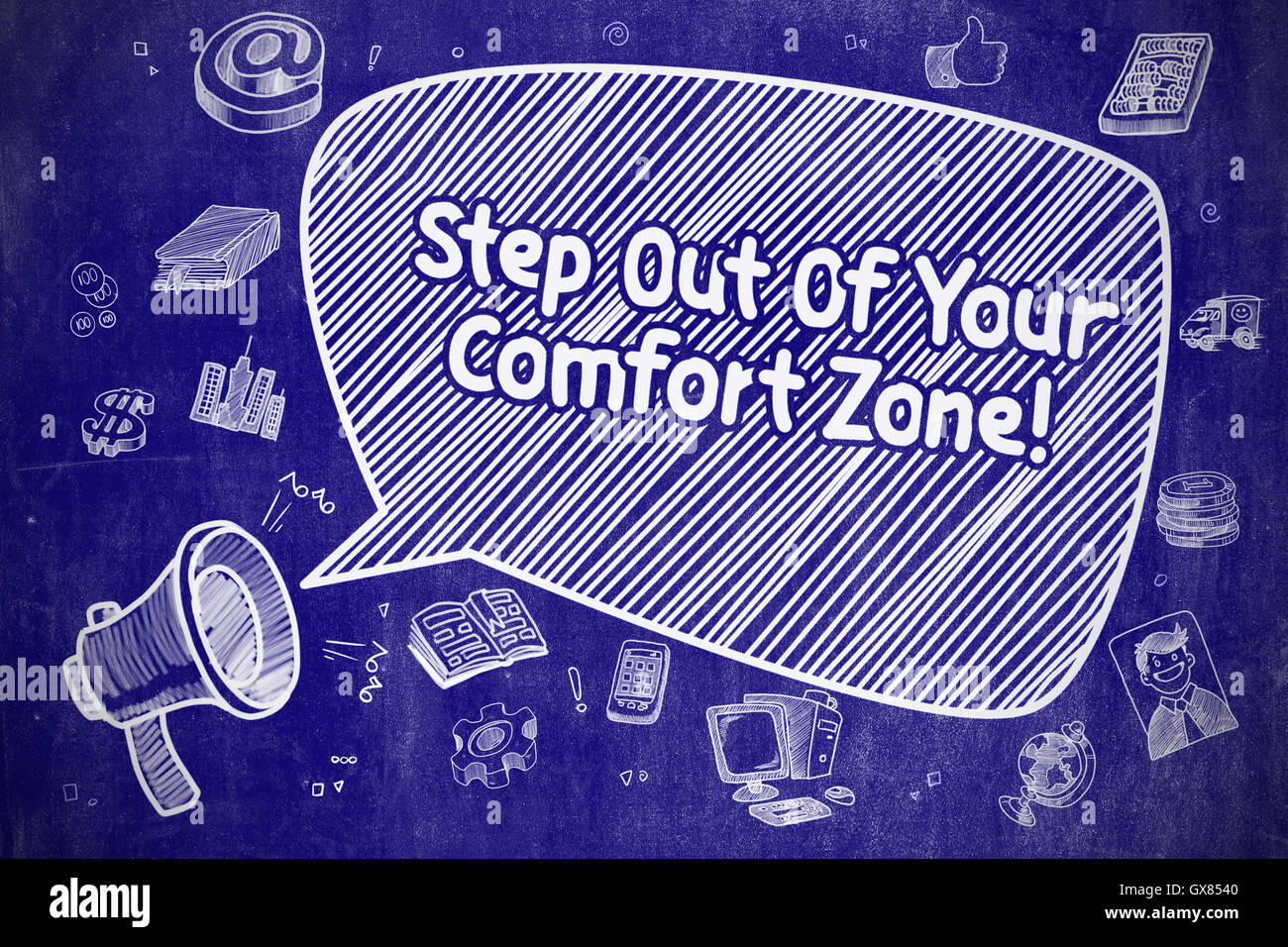 Step Out Of Your Comfort Zone - Business Concept. Stock Photo