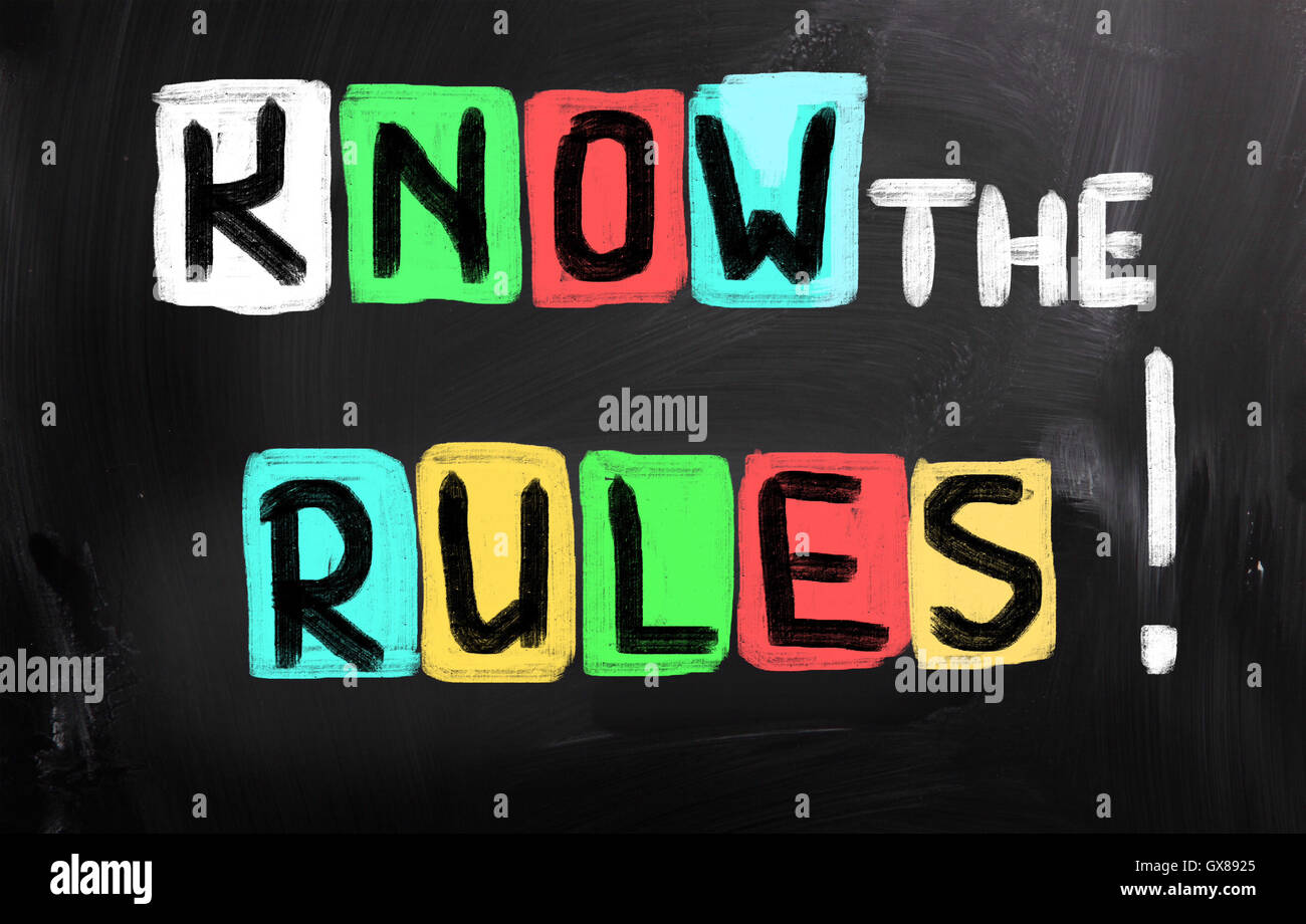 Know The Rules Concept Stock Photo
