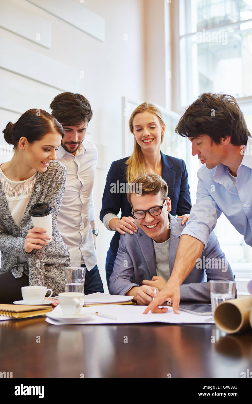 Business people team in meeting planning new strategy for start-up company Stock Photo