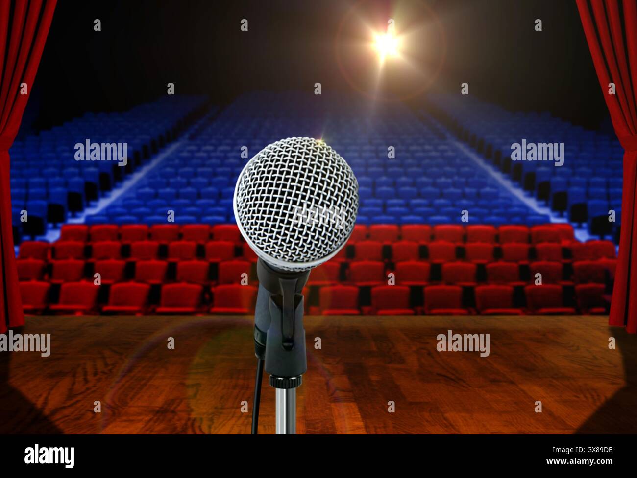 Empty stage with microphone hires stock photography and images Alamy