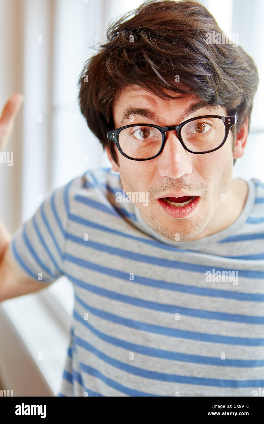 Confused man open mouth hi-res stock photography and images - Alamy