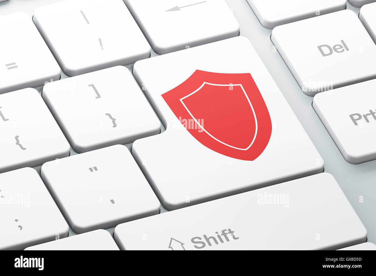 Safety concept: Shield on computer keyboard background Stock Photo - Alamy