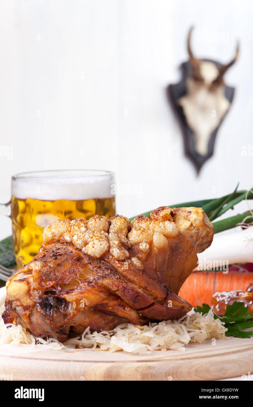 bavarian knuckle of pork Stock Photo Alamy