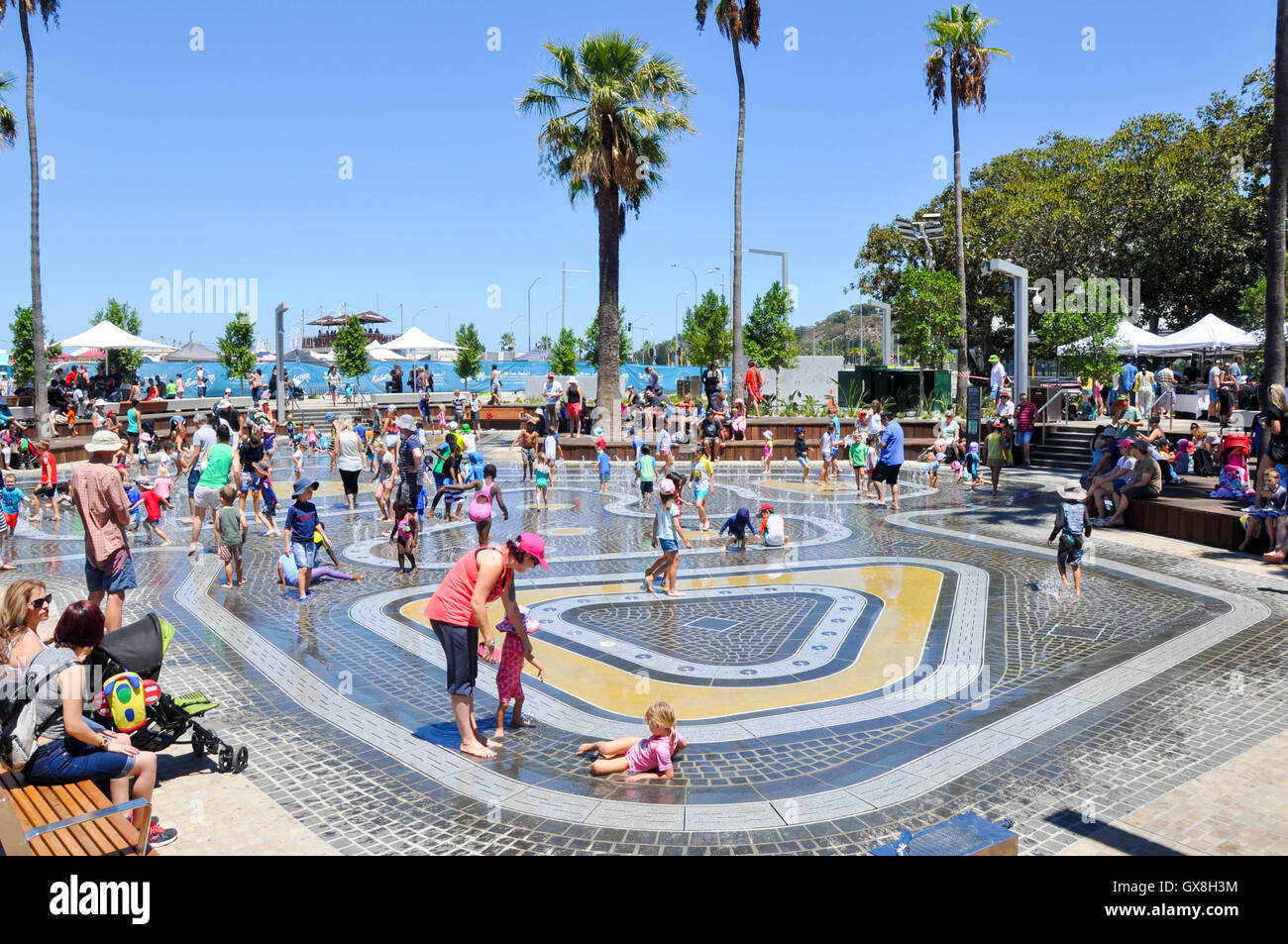 Perth,WA,AustraliaFebruary 13,2016Interactive splash pad with