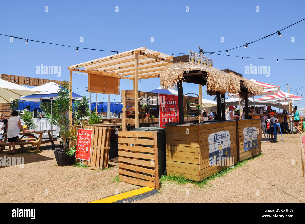 Perth,WA,AustraliaFebruary 13,2016Outdoor eating area,people and