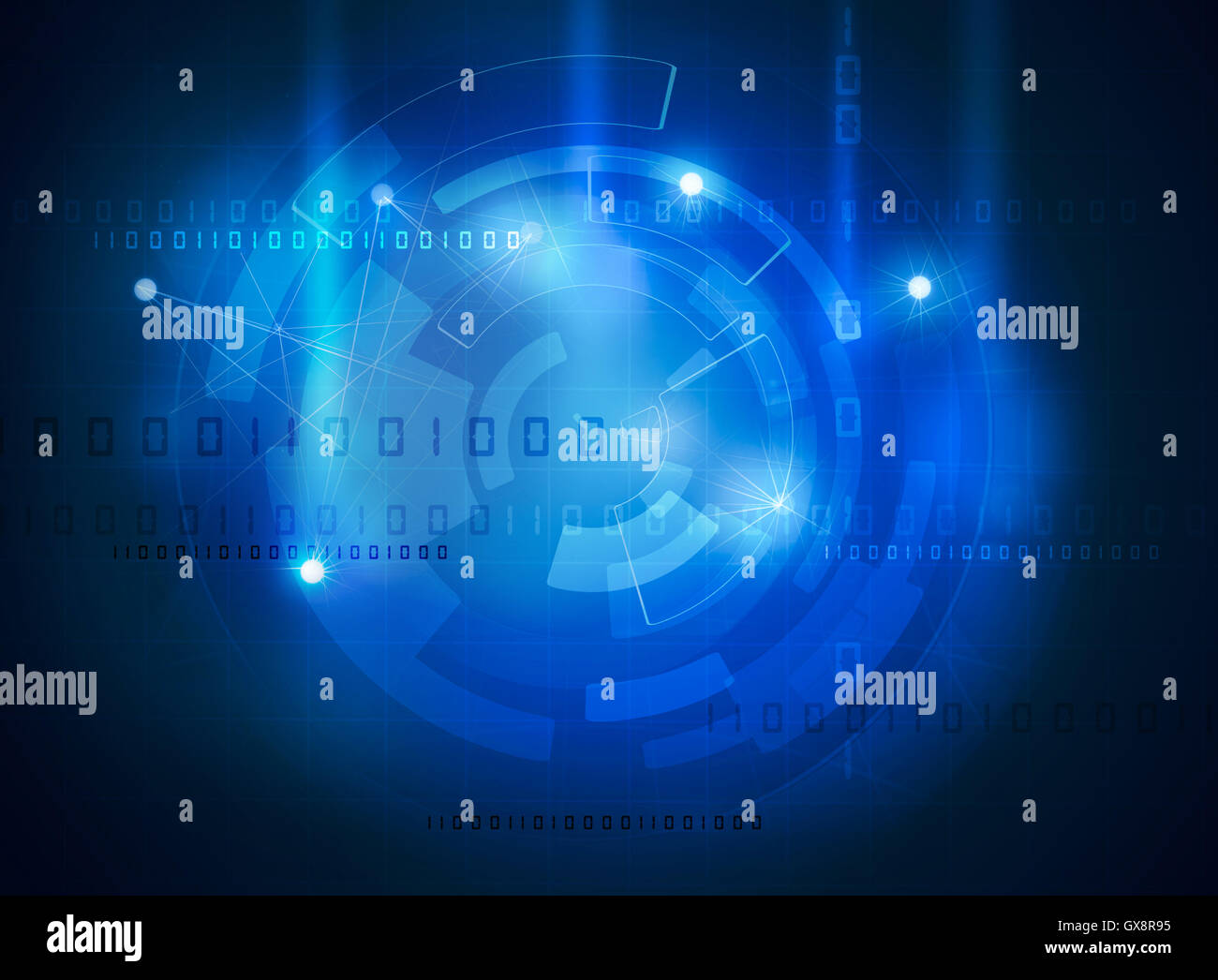 futuristic data high tech interface Stock Photo