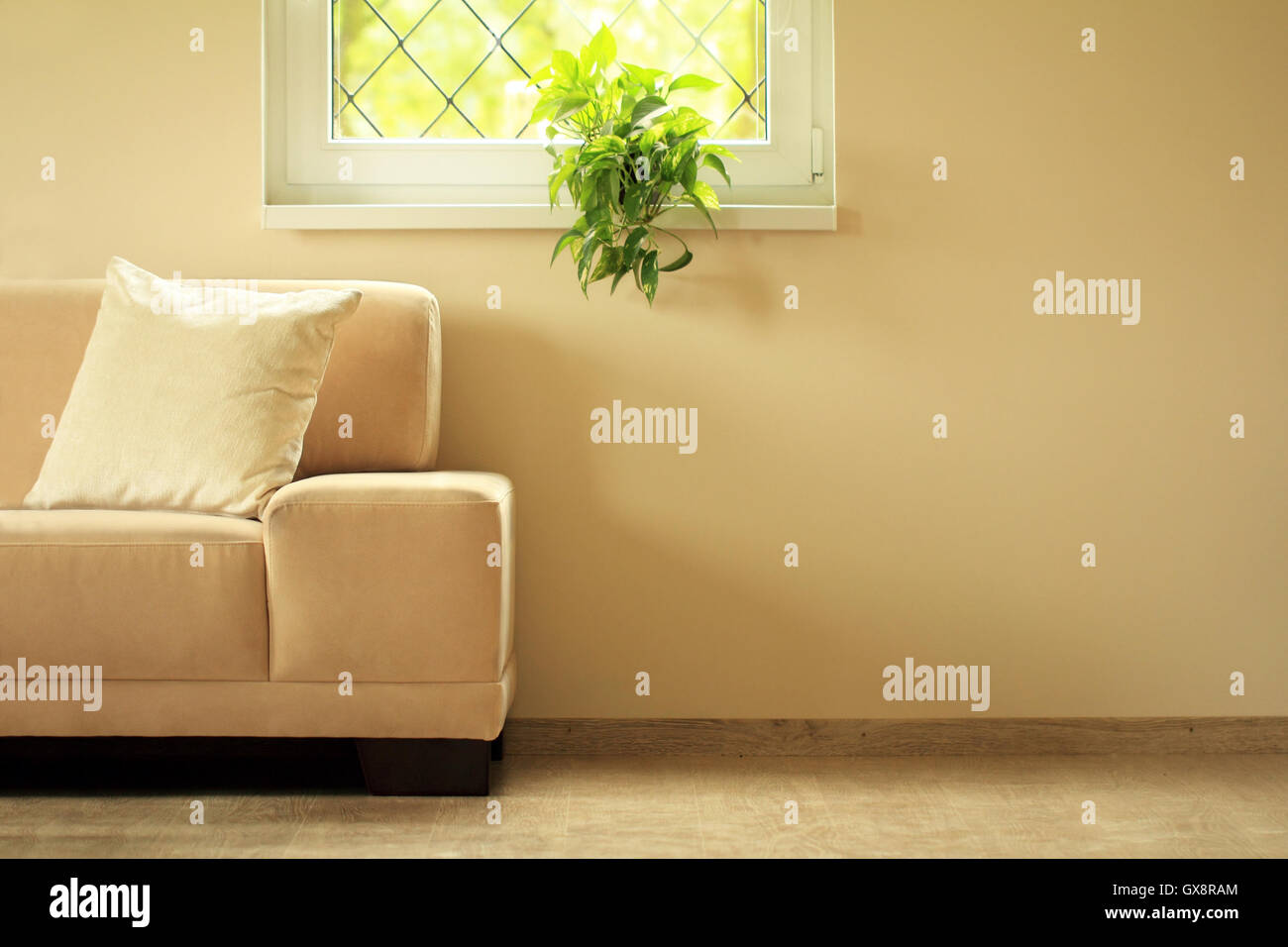 sofa under window Stock Photo Alamy