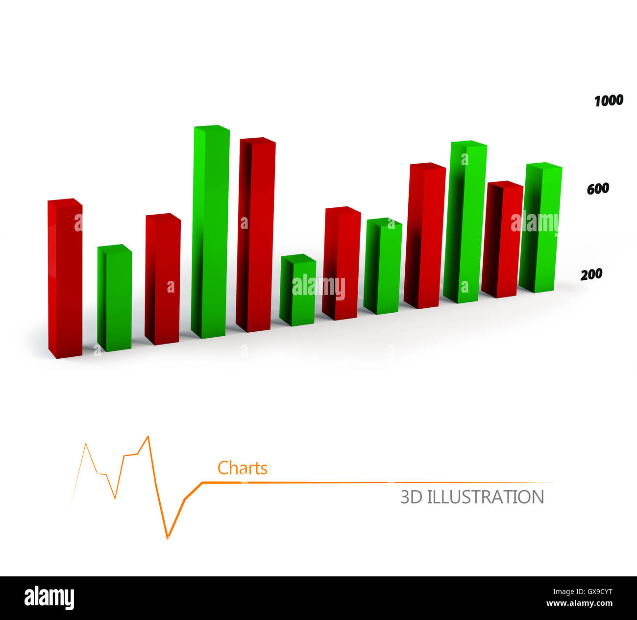 Colorful Business Chart, Reports and Presentations Stock Photo