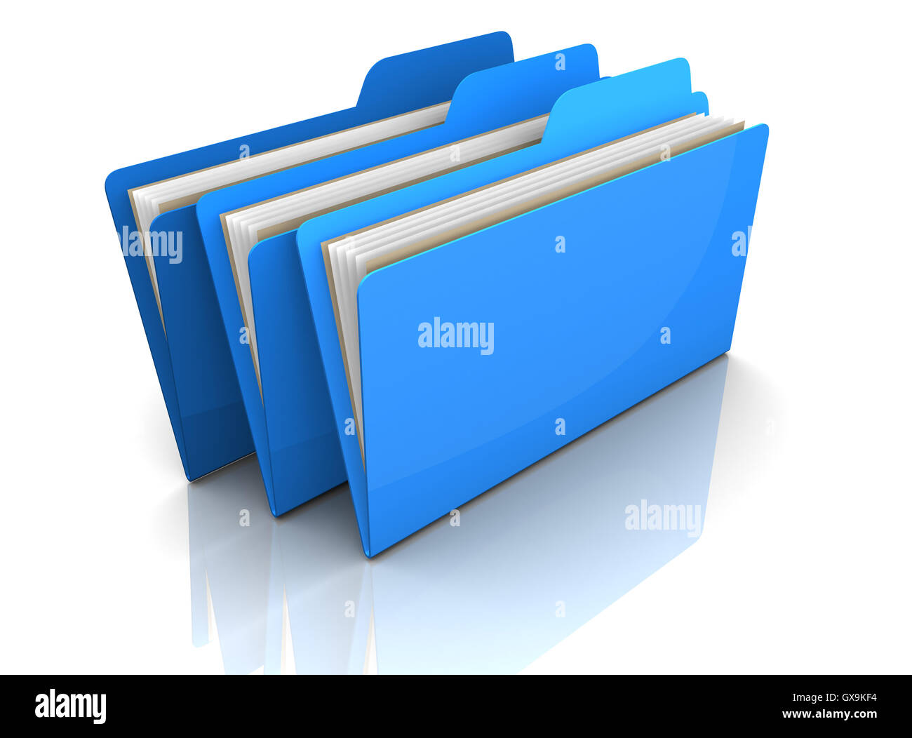 folders concept 3d illustration Stock Photo - Alamy