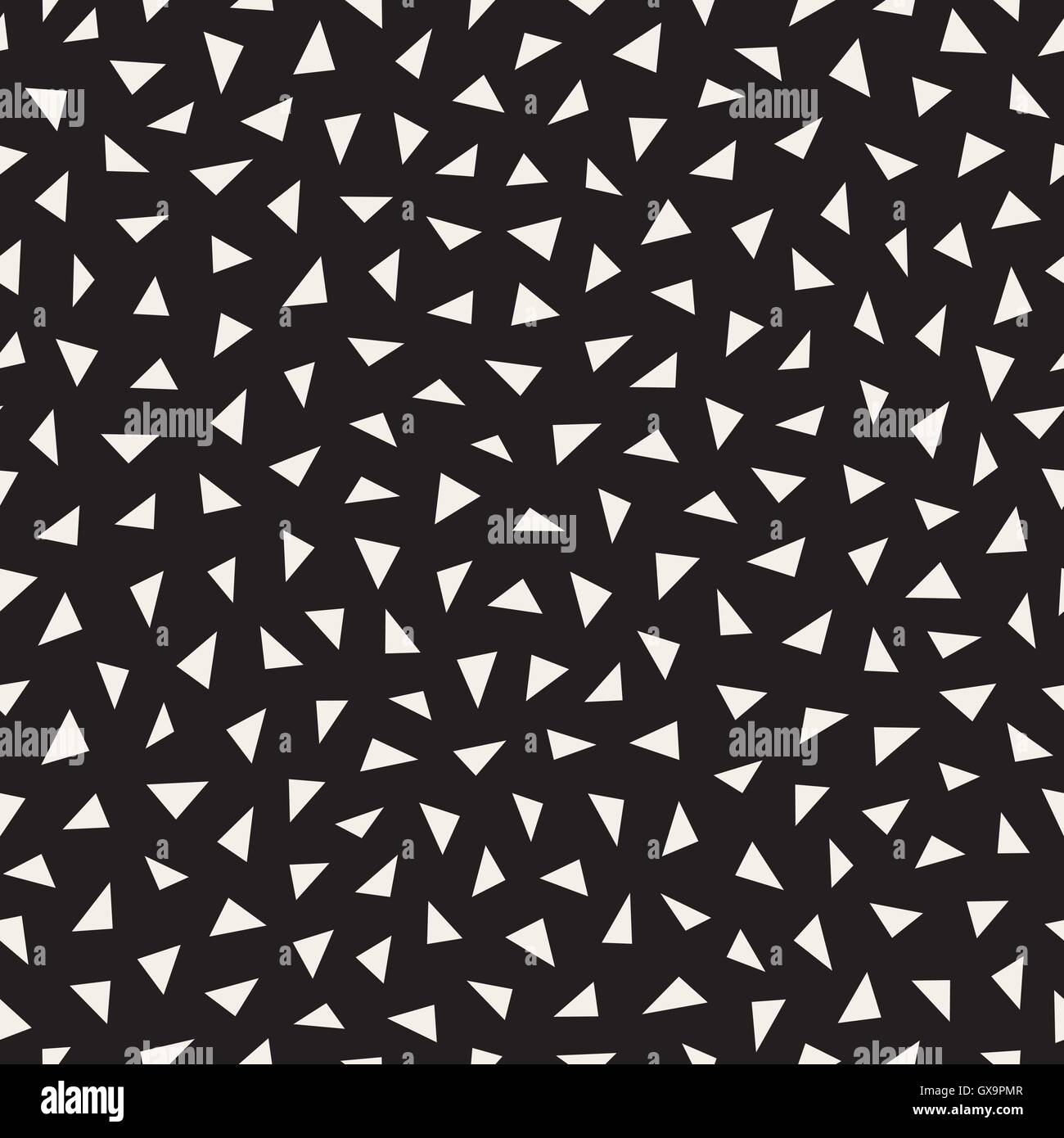 Vector Seamless Black And White Jumble Triangle Pattern Stock Vector ...