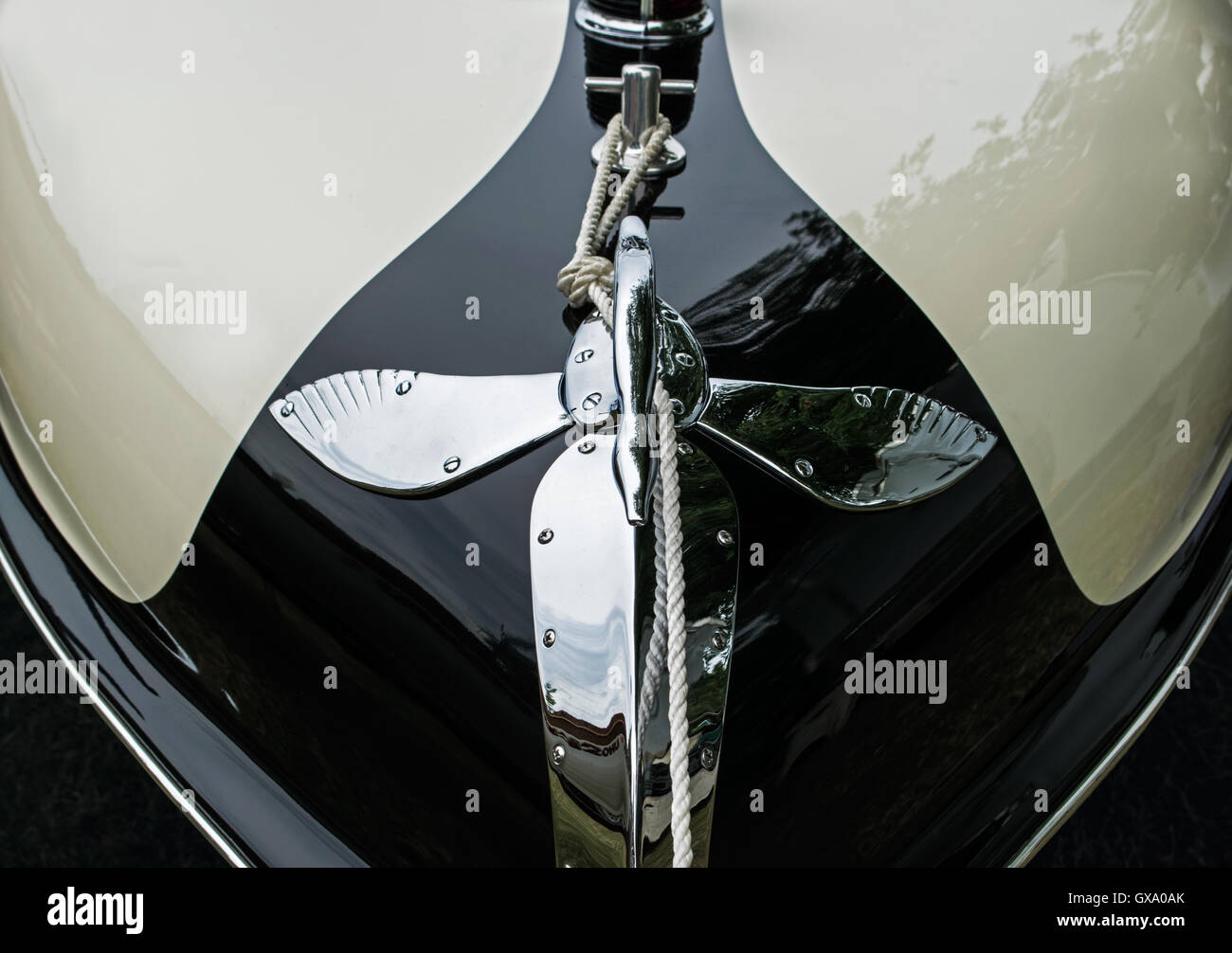 Vintage boat at the Skaneateles, Boat Show in New York Stock Photo Alamy