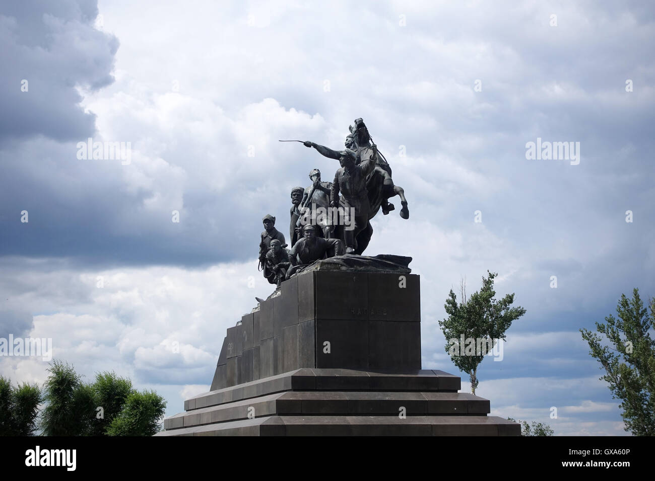 Monument to Vasily Chapayev the outstanding figure of revolution and civil war in Russia Stock Photo