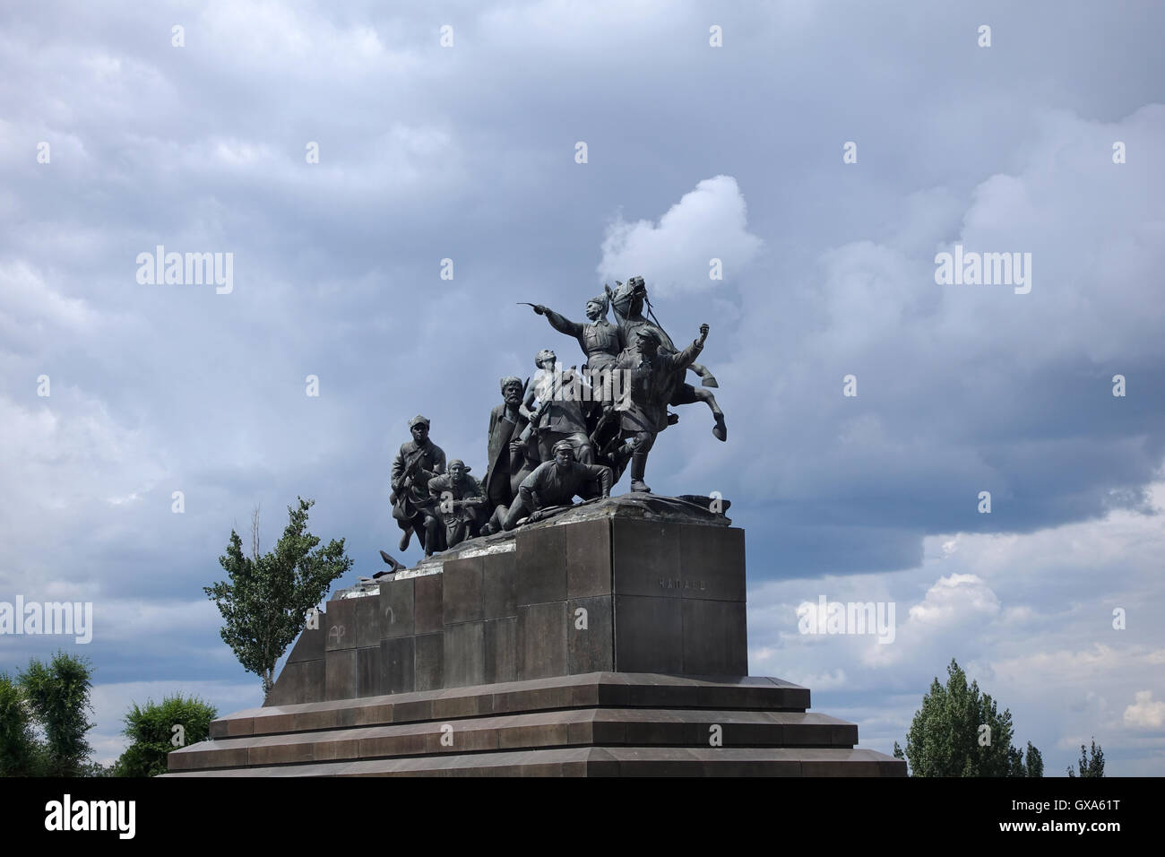 Monument to Vasily Chapayev the outstanding figure of revolution and civil war in Russia Stock Photo
