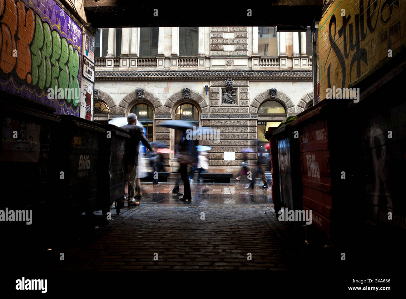 Rainy Streetscene, Gordon Street, Glasgow, Scotland Stock Photo Alamy