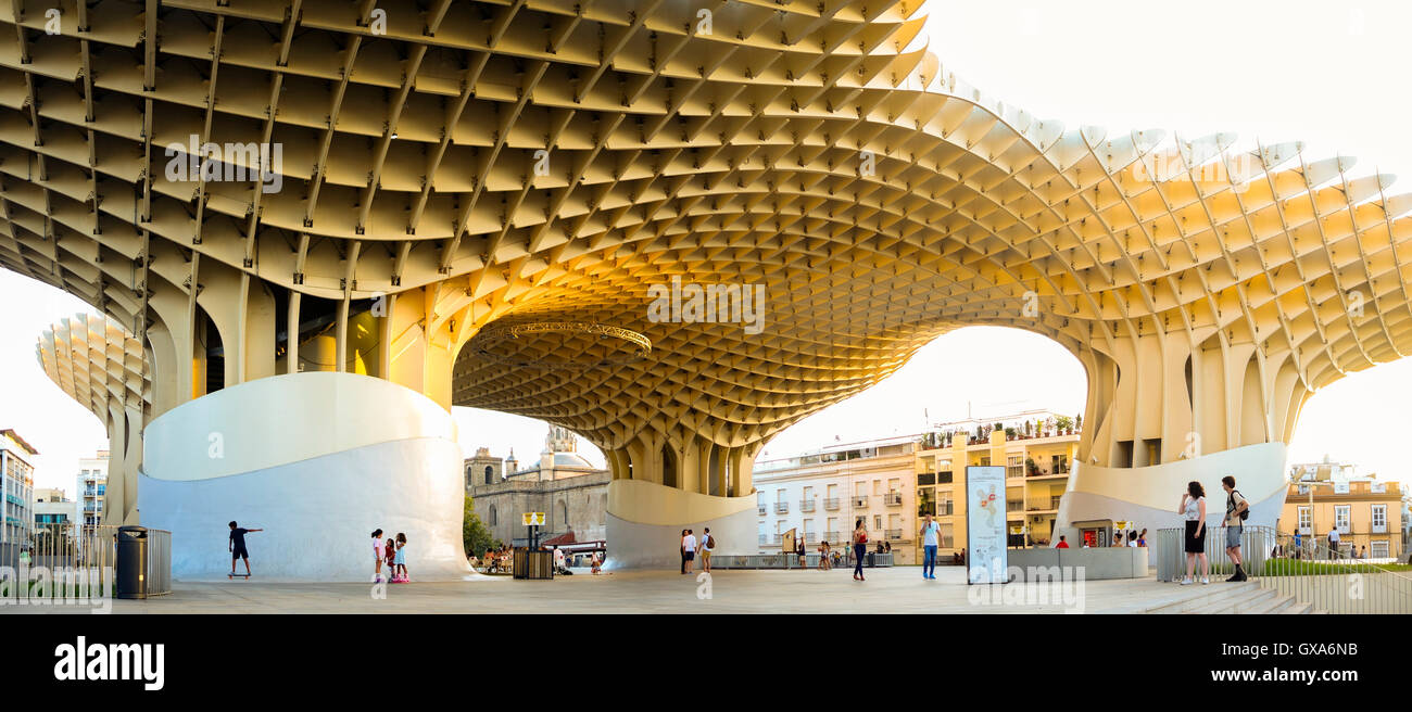 Metropol Parasol,Seville, Spain, at La Encarnacion Square, mushroom. Seville, Andalusia, Spain Stock Photo