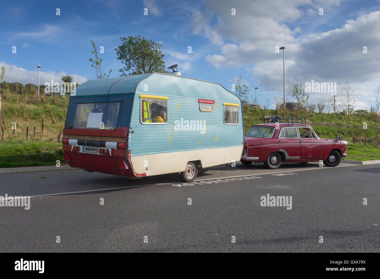 Car Caravan Original Vintage Photograph Photography Black & White
