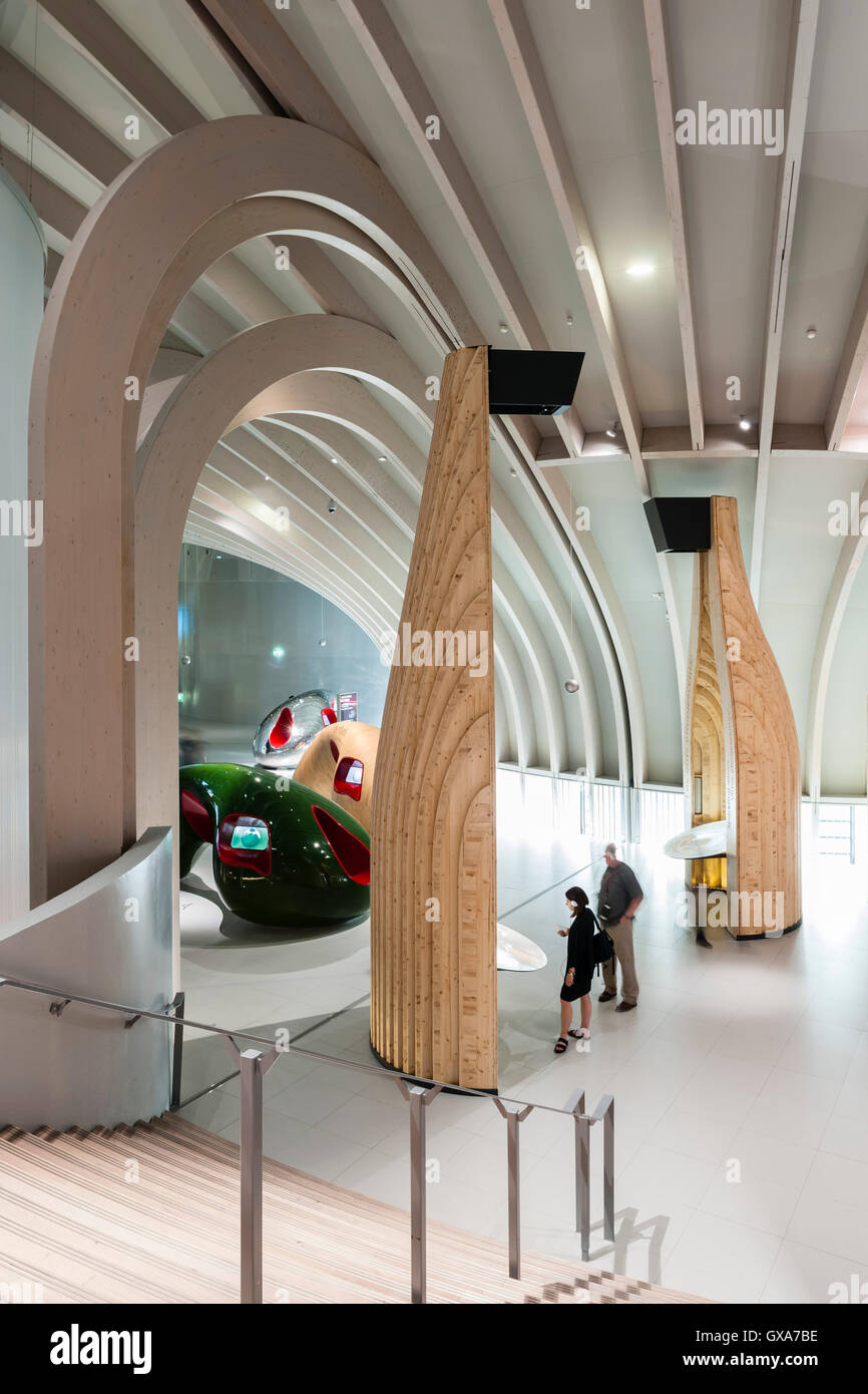 The permanent exhibition  invites visitors to discover and experience wine as a universal, living cultural heritage. La cité du Stock Photo