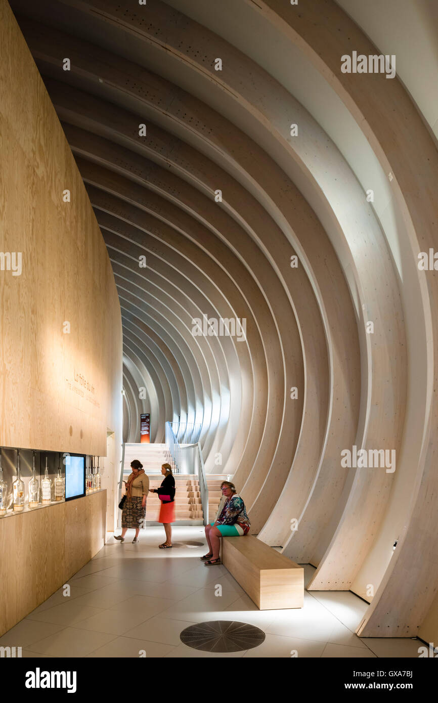 The permanent exhibition  invites visitors to discover and experience wine as a universal, living cultural heritage. La cité du Stock Photo