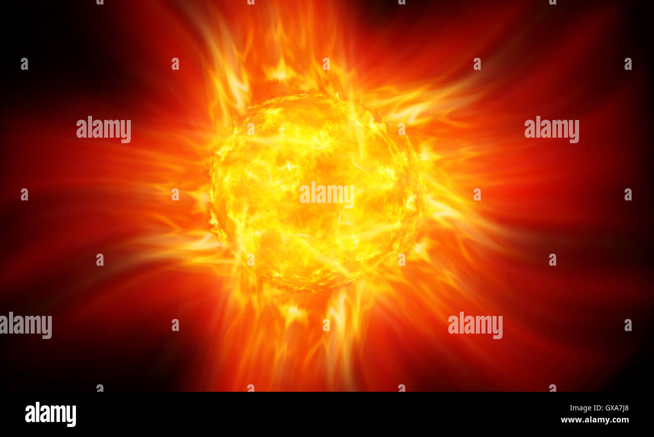 Planets, astronomy, stars, galaxies, graphics, 3D, background, comet, fire, heat. Stock Photo