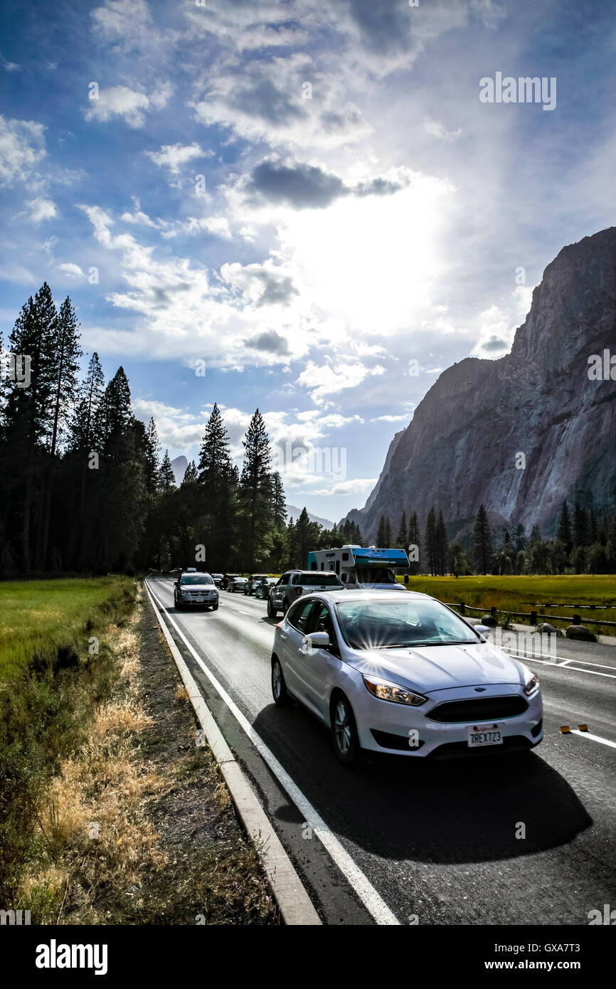 Yosemite Valley South Road Stock Photo