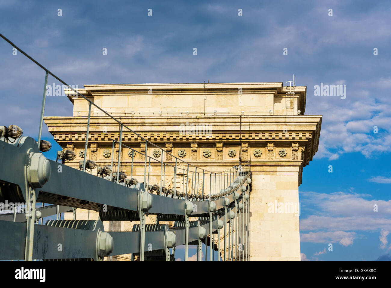 Chain Bridge Széchenyi lánchíd Budapest. Stock Photo