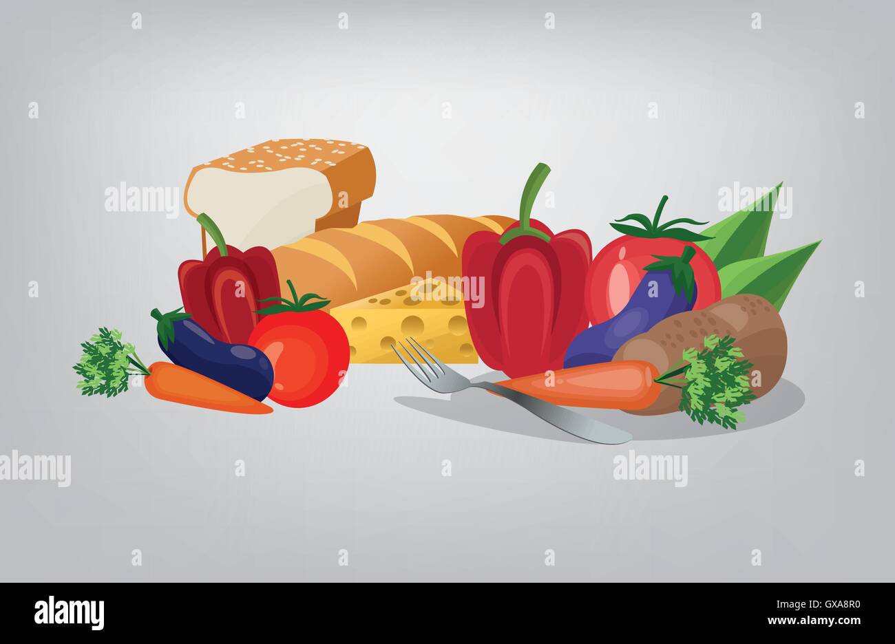 assorted healthy food icons image Stock Vector Image & Art - Alamy