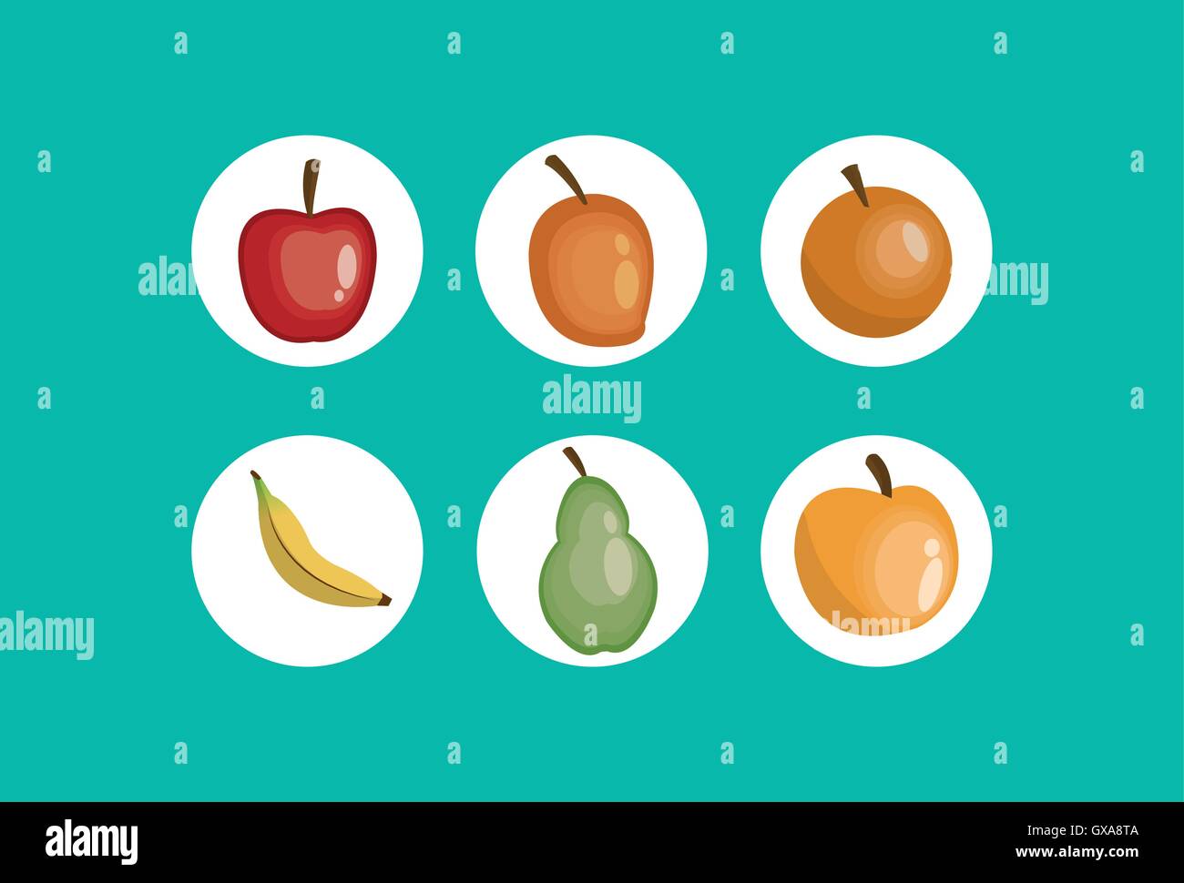assorted healthy food icons image Stock Vector Image & Art - Alamy