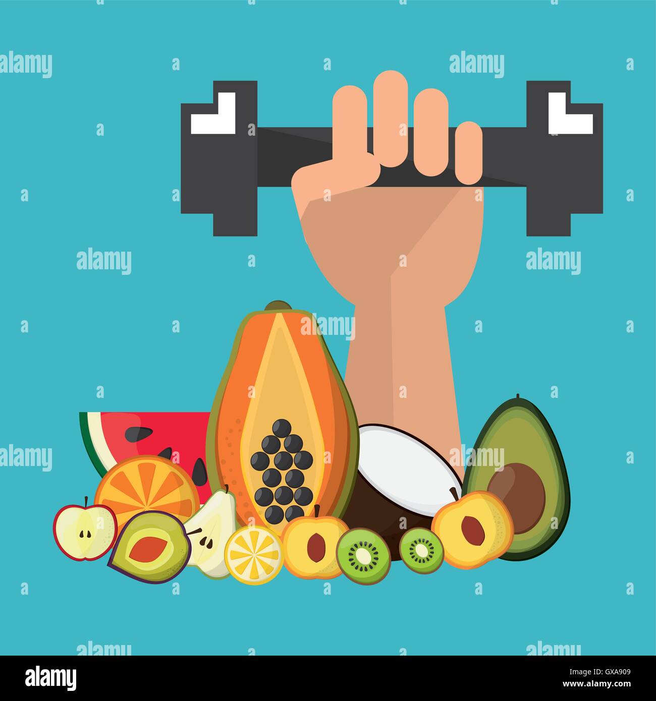assorted healthy food icons image Stock Vector Image & Art - Alamy