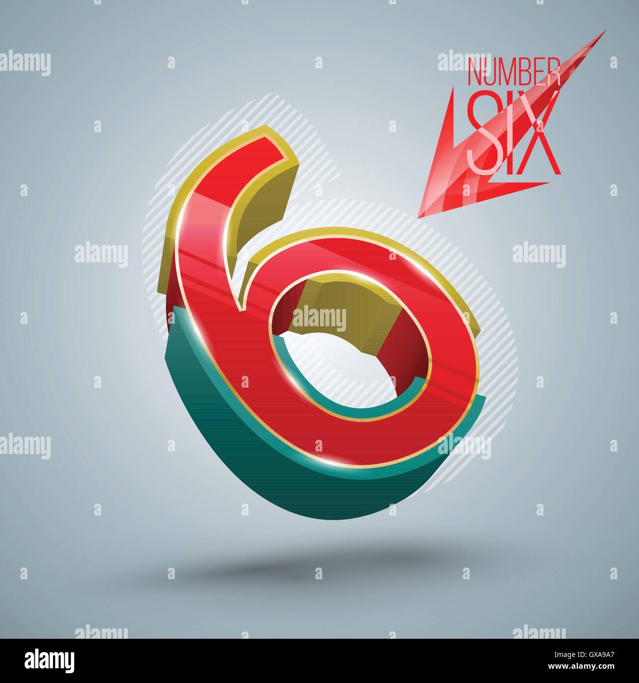 Vector Number 3D style. Vector illustration Stock Vector Image & Art ...